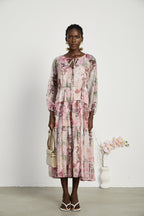 Thérèse pileli midi elbise