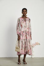 Thérèse pileli midi elbise