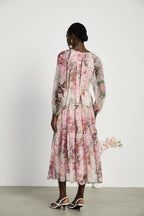 Thérèse pileli midi elbise