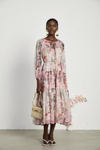 Thérèse pileli midi elbise