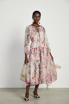 Thérèse pileli midi elbise