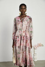 Thérèse pileli midi elbise