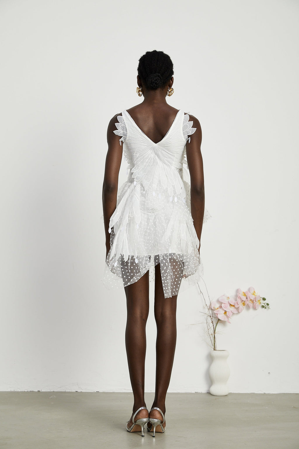 Françoise tüy mini elbise