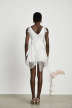 Françoise tüy mini elbise