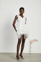 Françoise tüy mini elbise