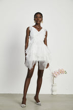 Françoise tüy mini elbise