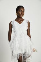 Françoise tüy mini elbise