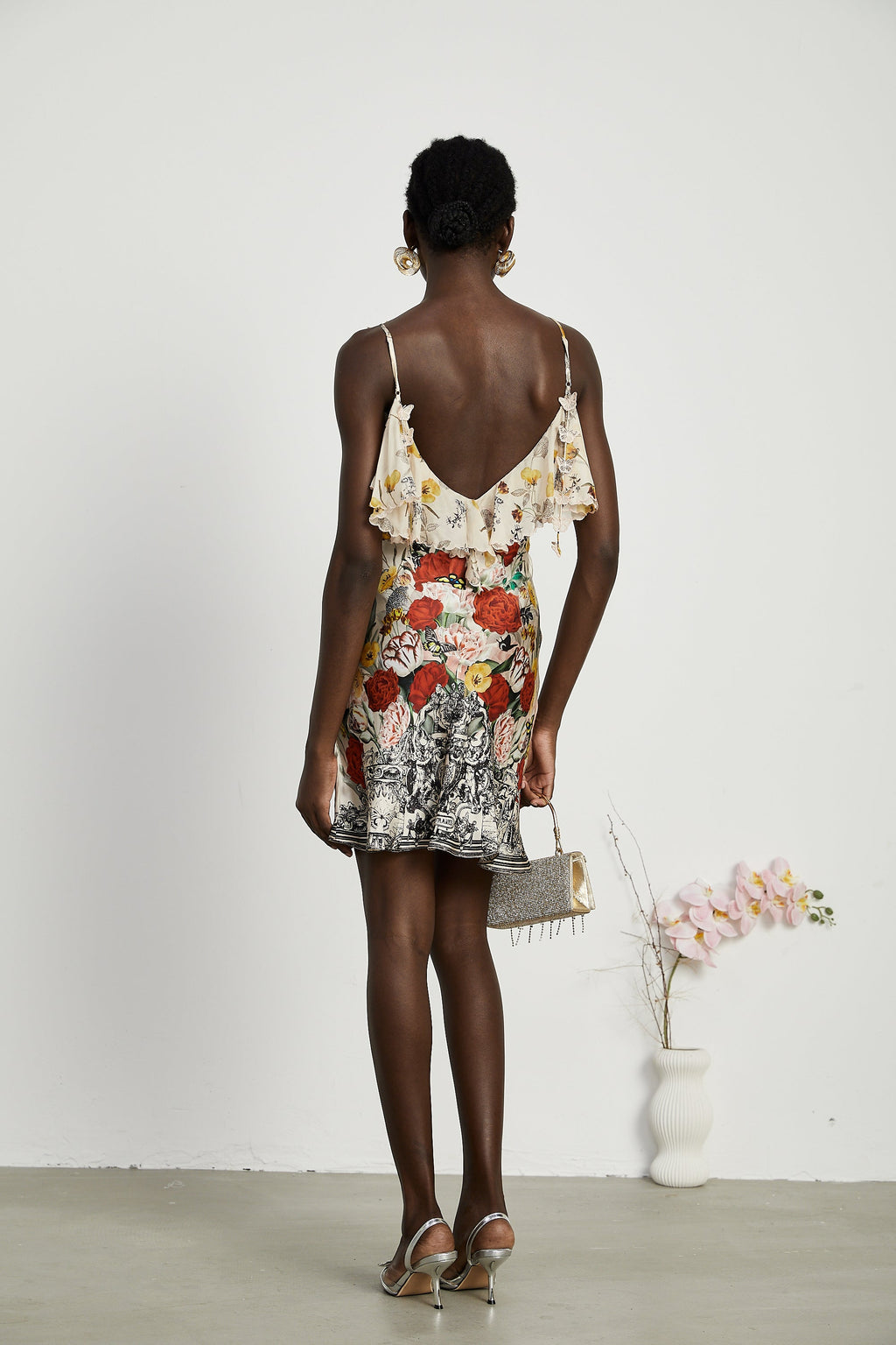 Giada çiçek mini elbise