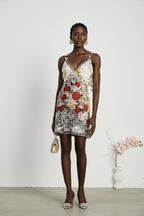 Giada çiçek mini elbise