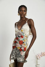 Giada çiçek mini elbise