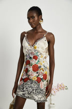 Giada çiçek mini elbise