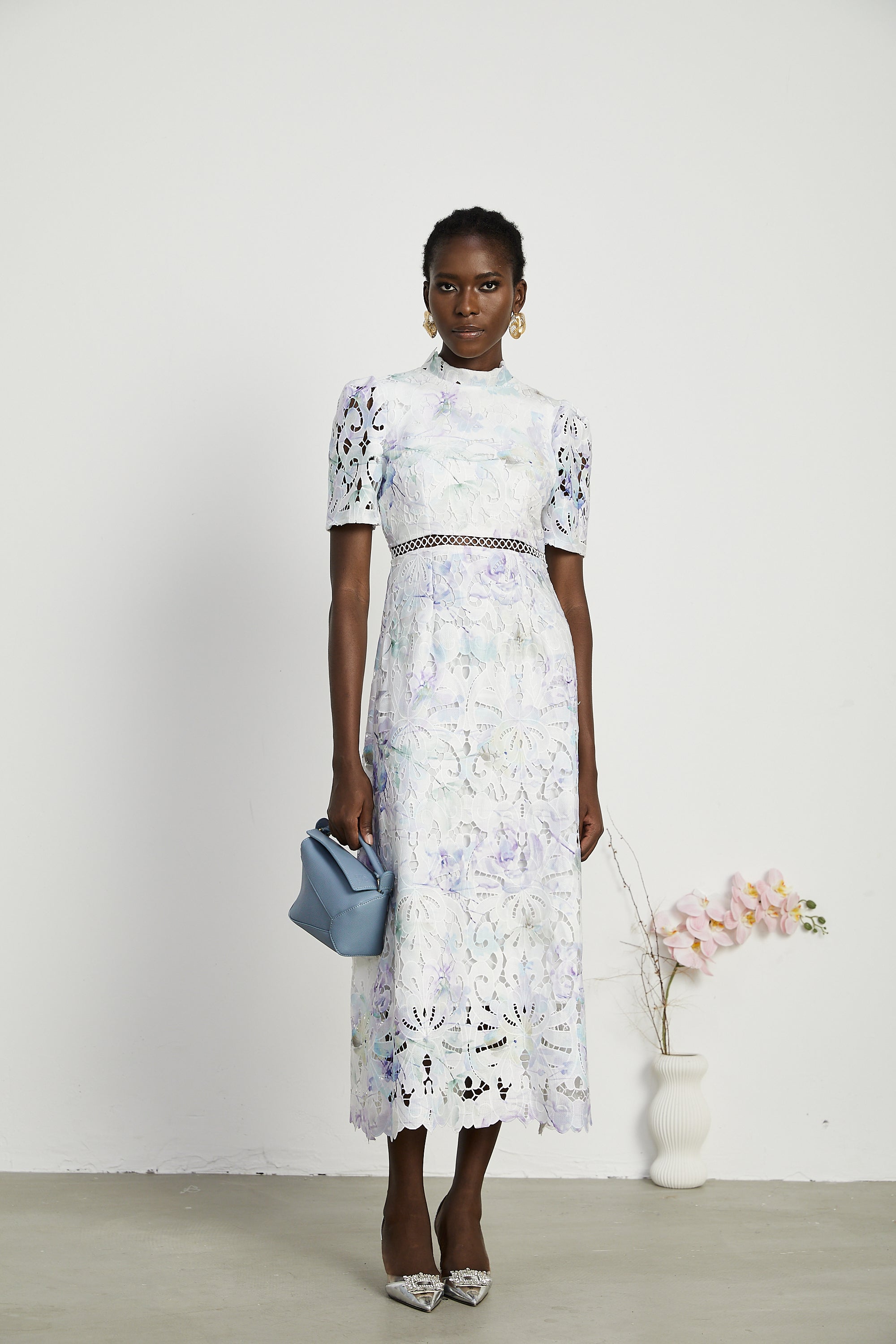 Blanche midi elbise