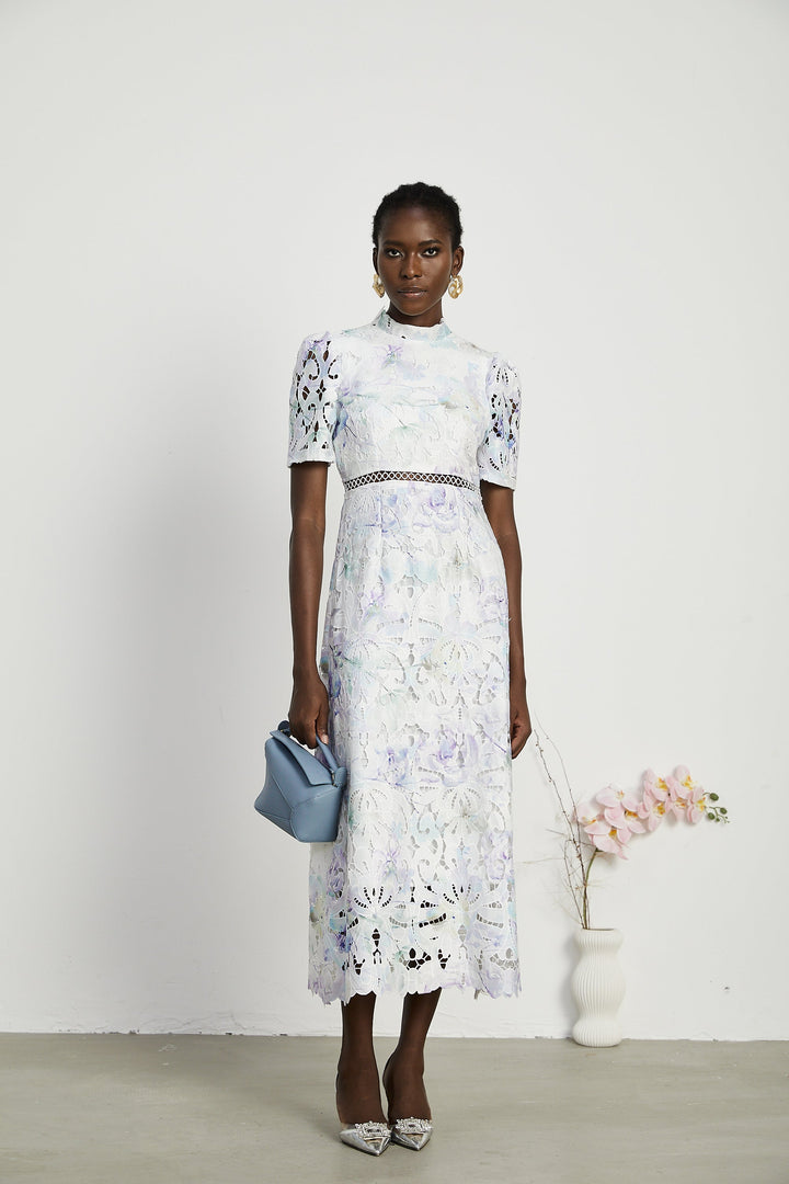 Blanche midi elbise
