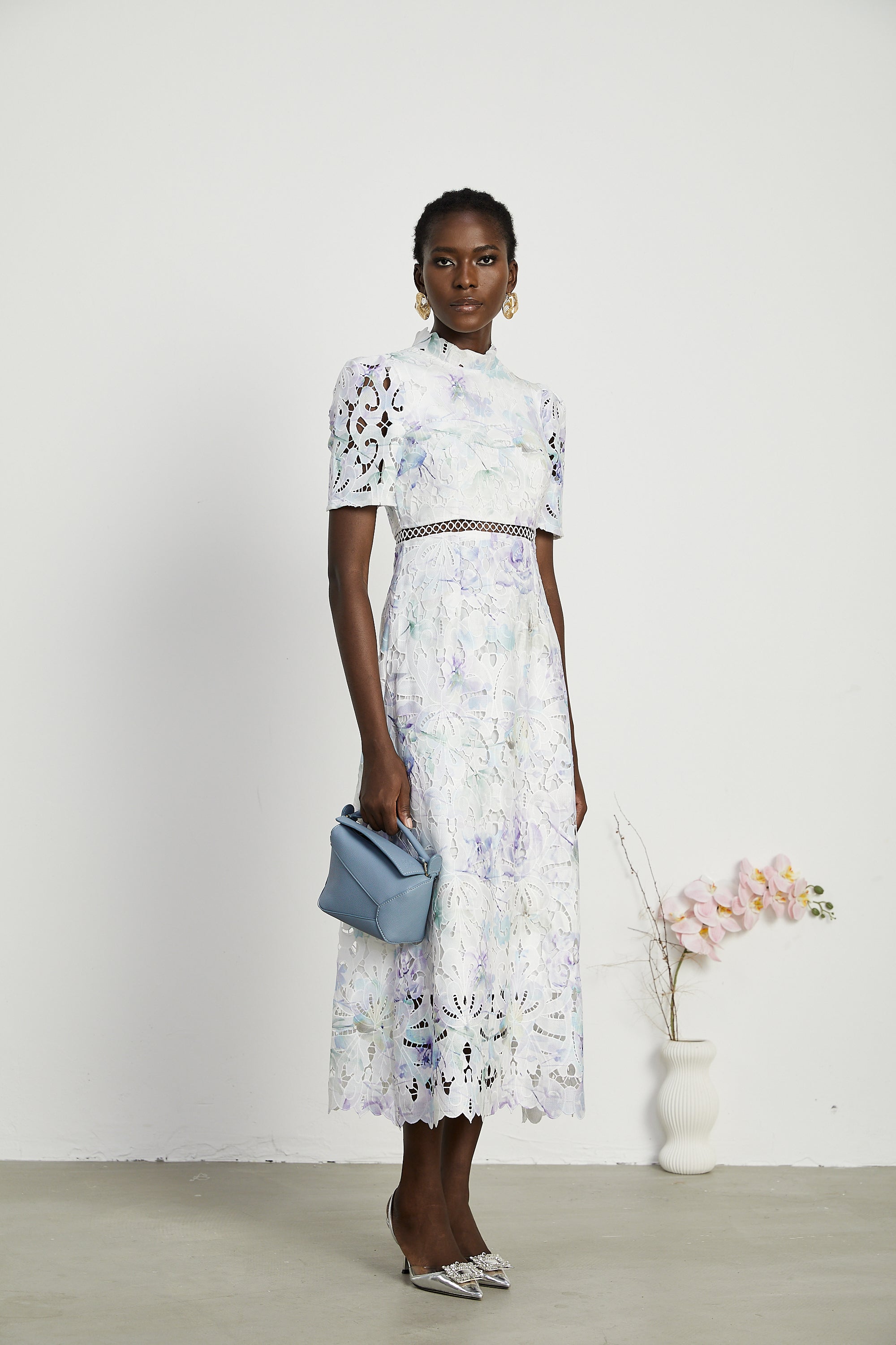 Blanche midi elbise
