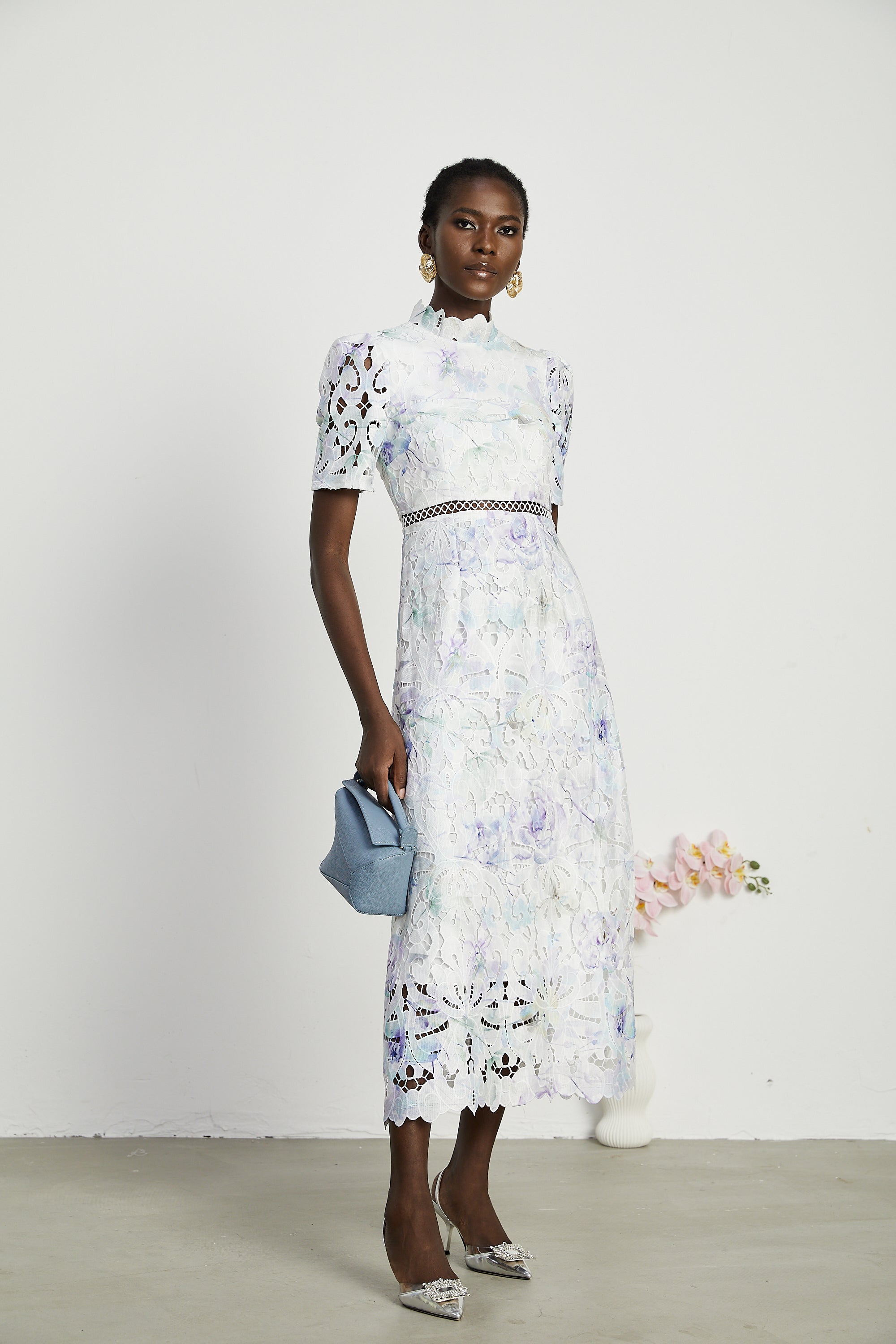 Blanche midi elbise
