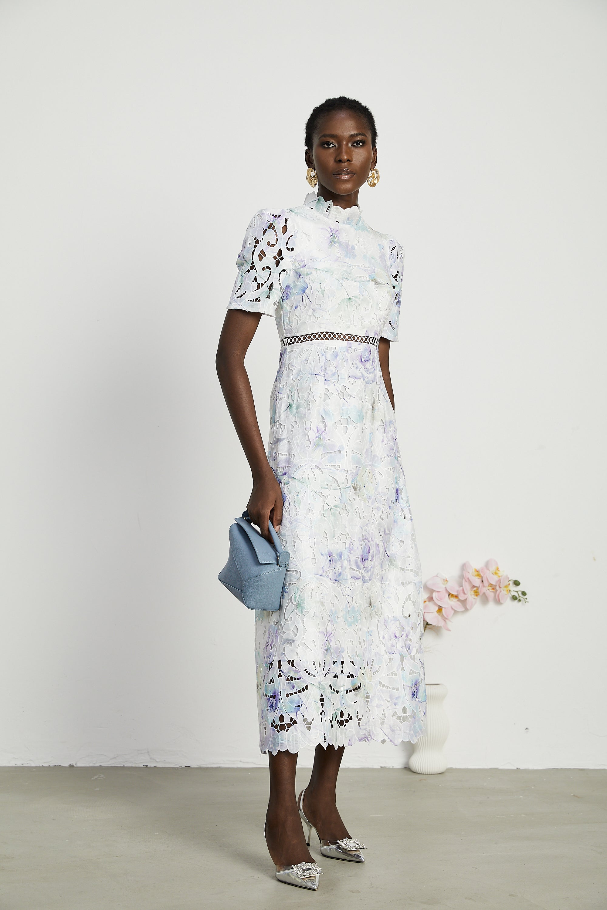 Blanche midi elbise