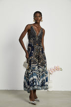 Gabriella grafik maksi elbise