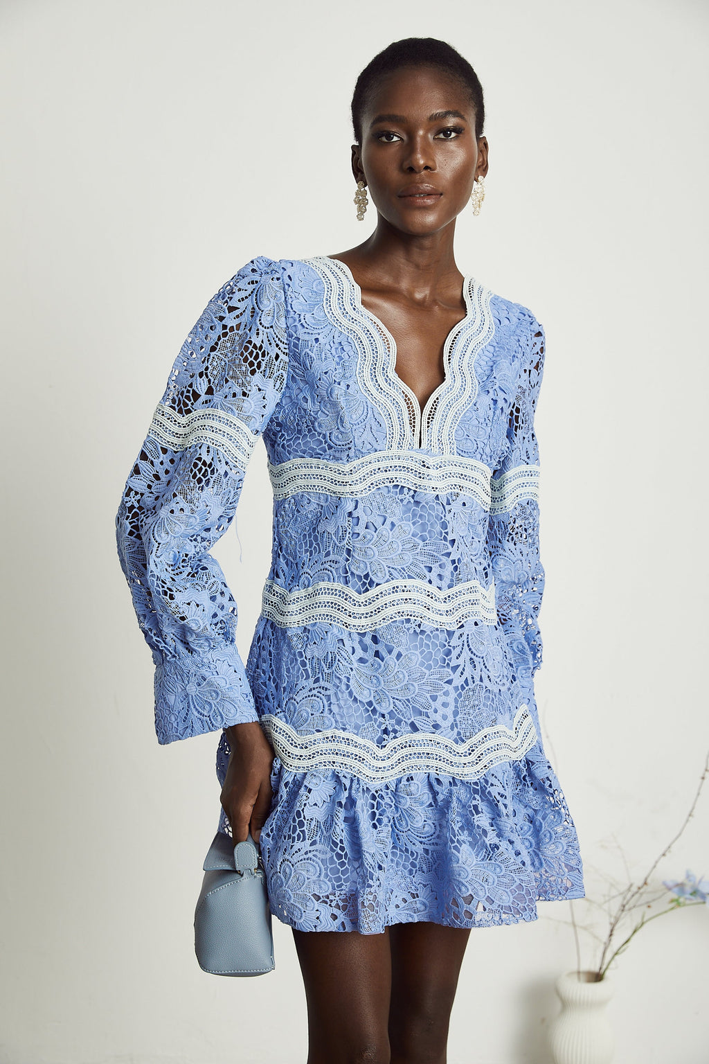 Gaëlle çiçek mini elbise