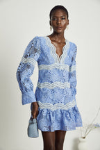 Gaëlle çiçek mini elbise