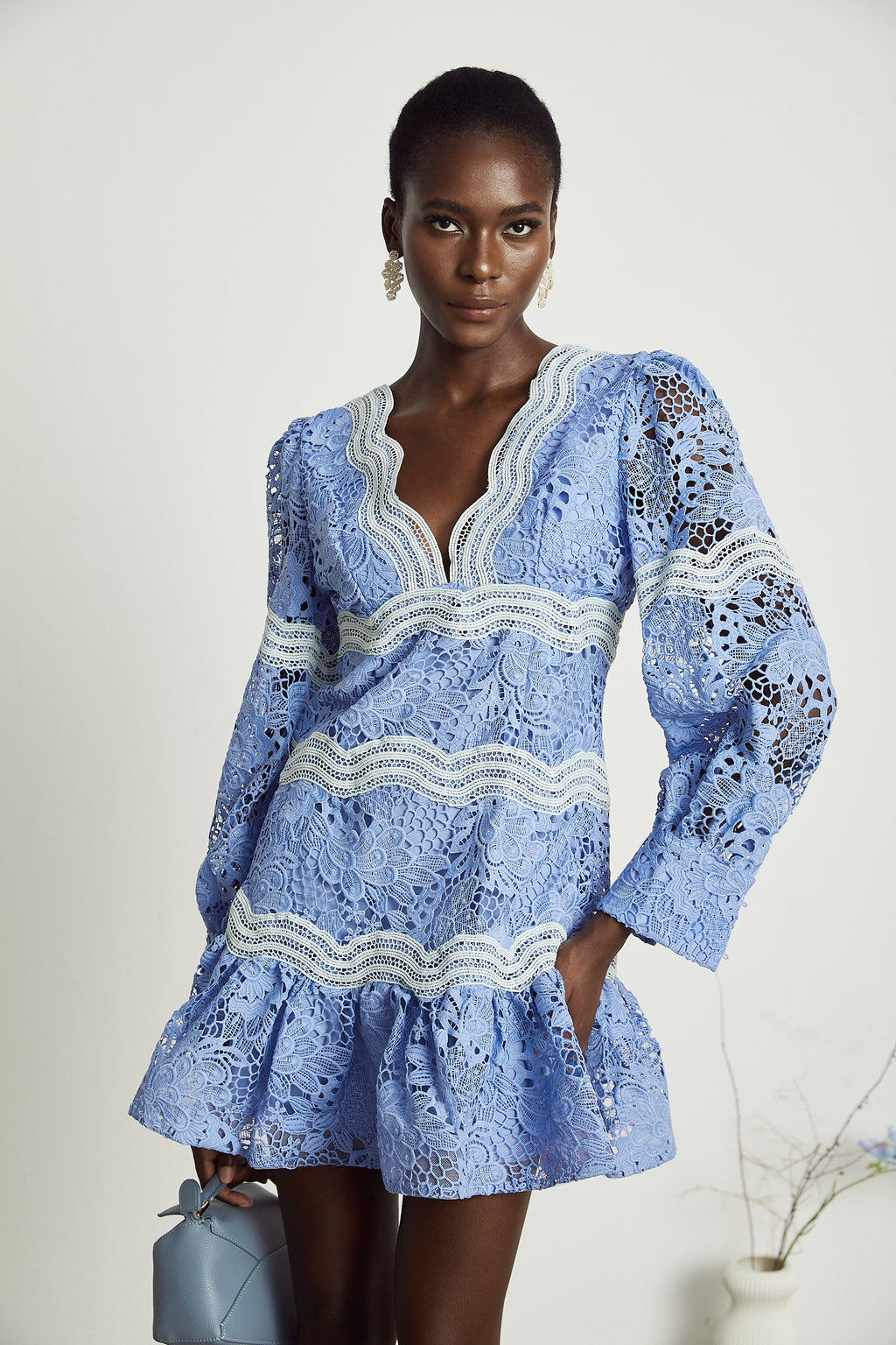 Gaëlle çiçek mini elbise