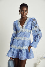 Gaëlle çiçek mini elbise