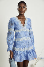 Gaëlle çiçek mini elbise