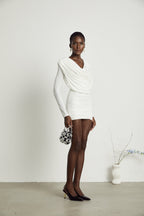 Ysabella pile mini elbise