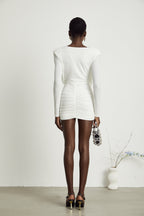 Ysabella pile mini elbise