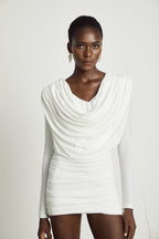 Ysabella pile mini elbise