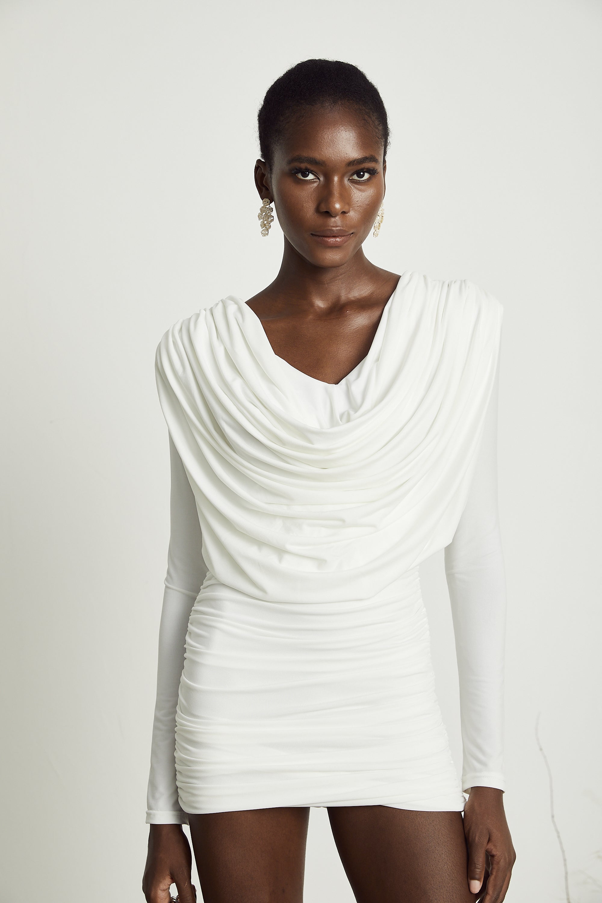 Ysabella pile mini elbise