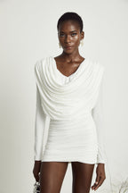 Ysabella pile mini elbise