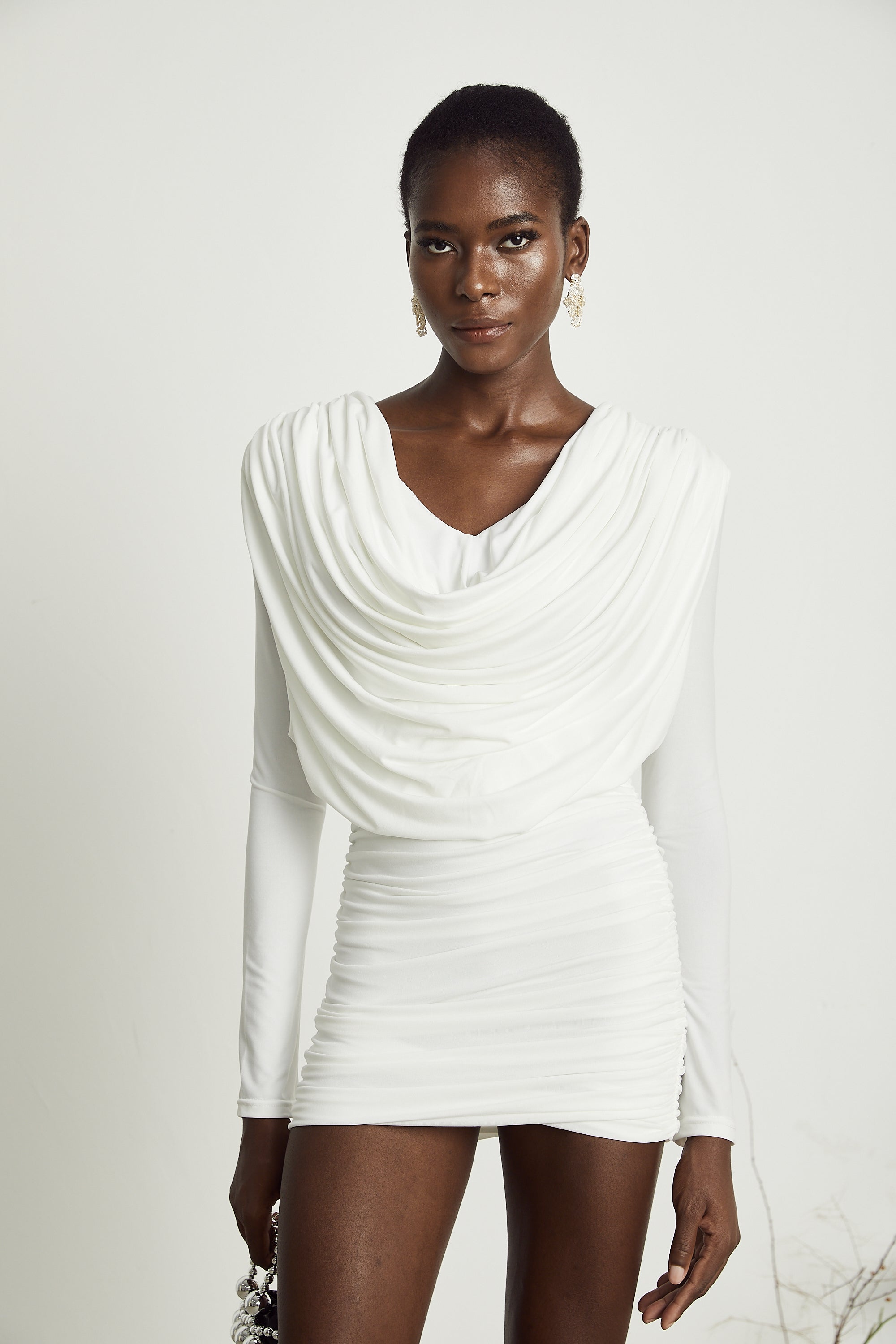 Ysabella pile mini elbise