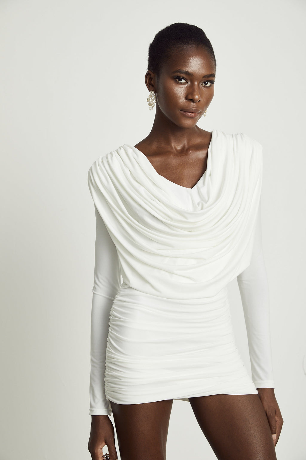 Ysabella pile mini elbise