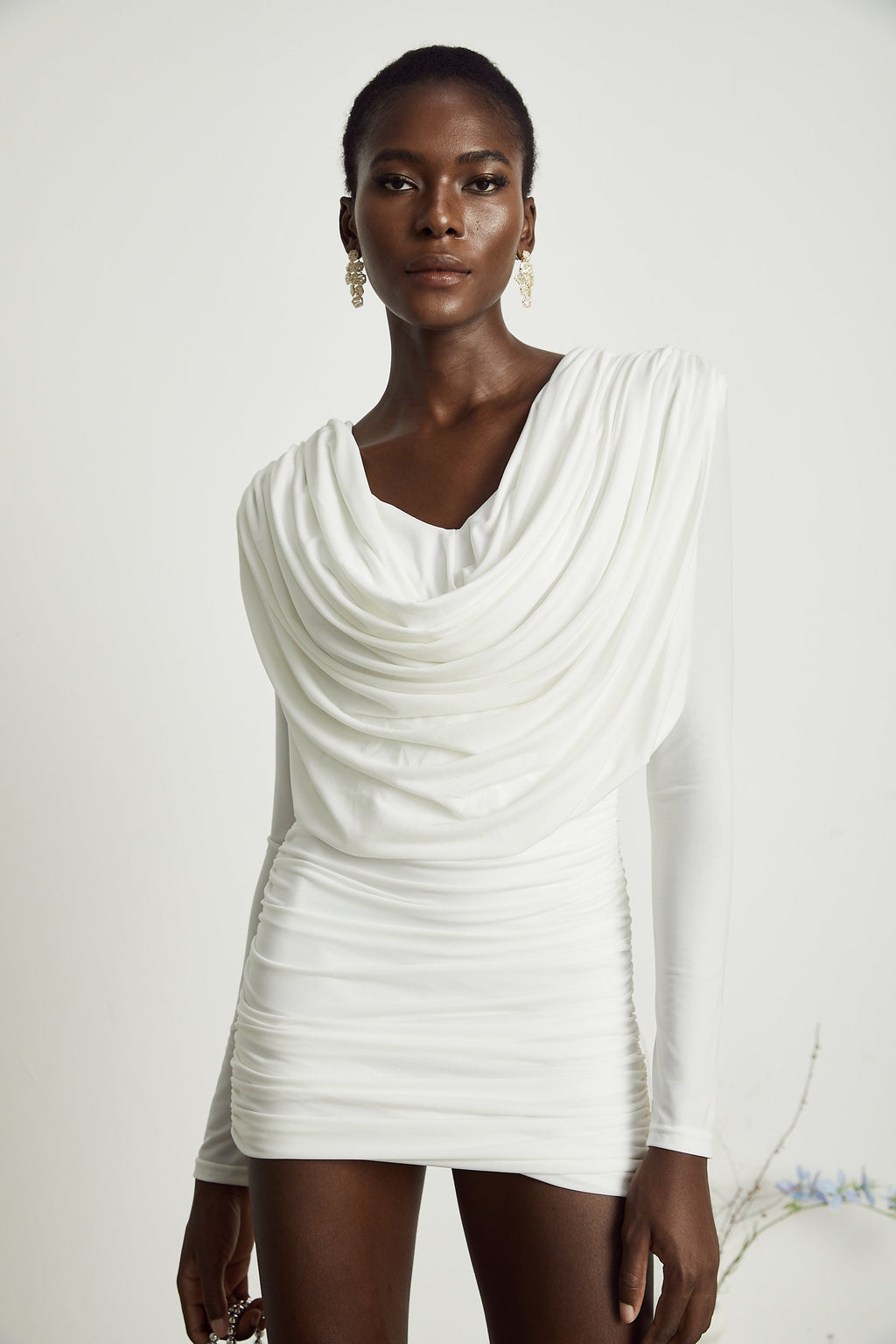 Ysabella pile mini elbise