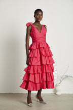 Émilienne midi elbise