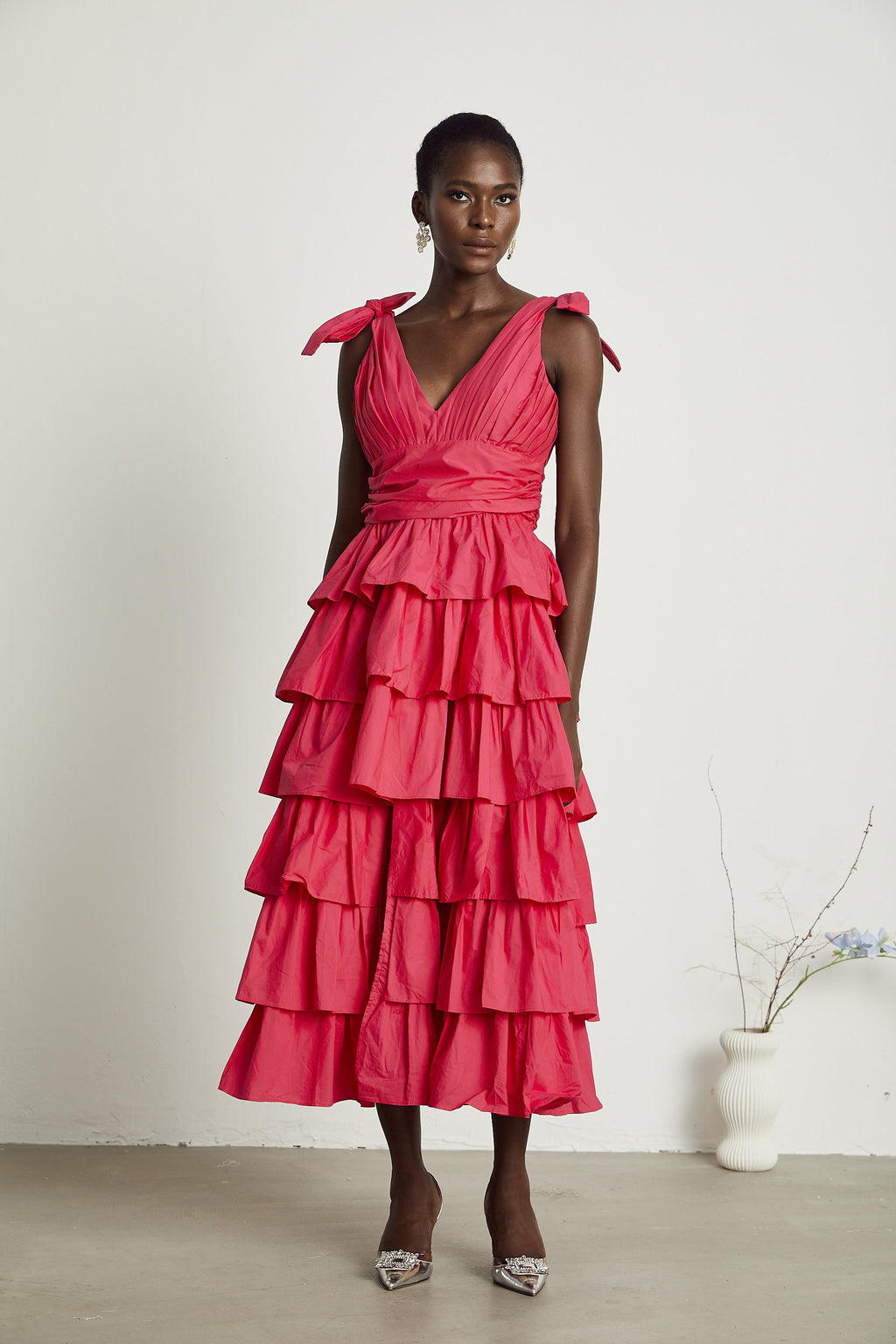 Émilienne midi elbise