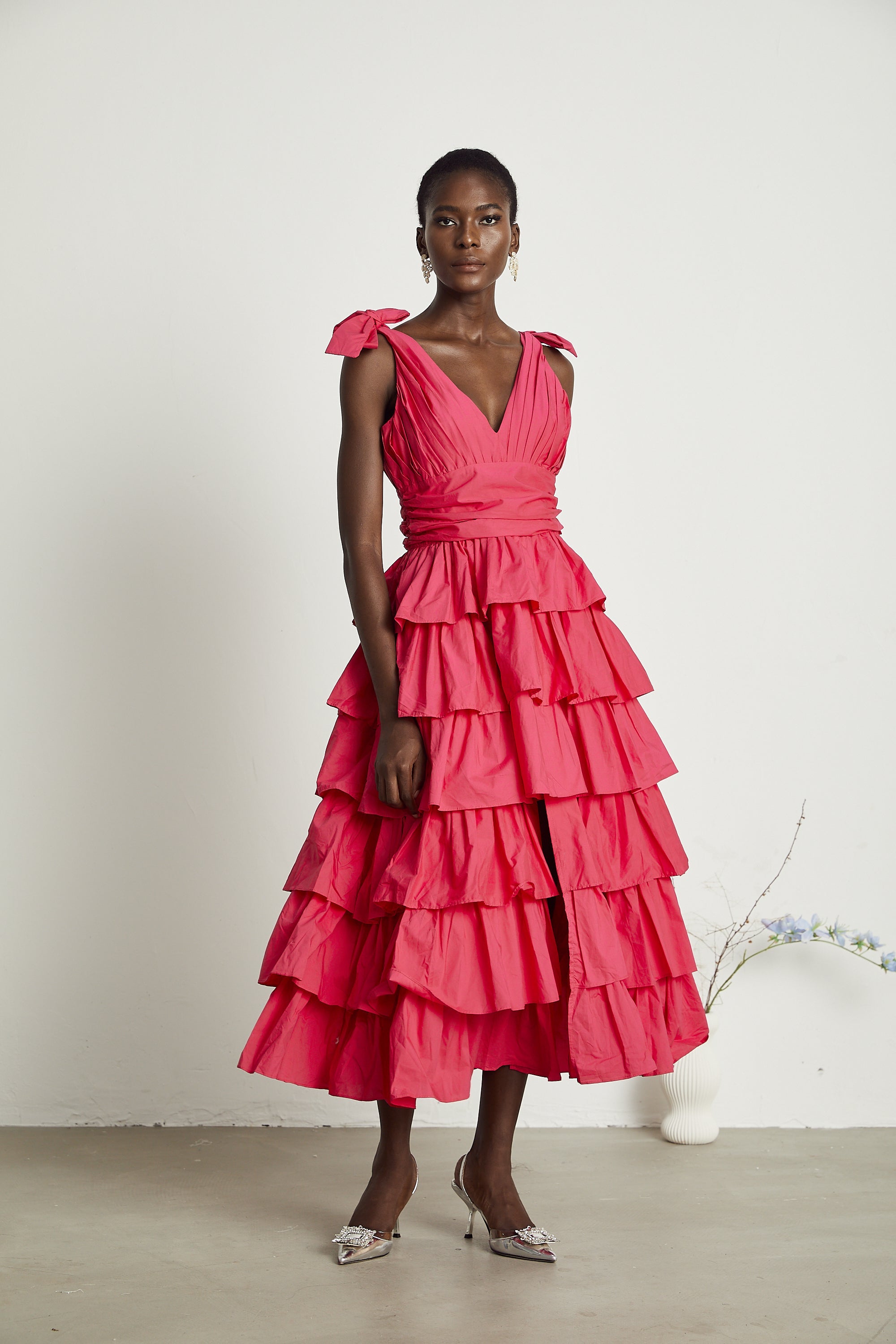 Émilienne midi elbise