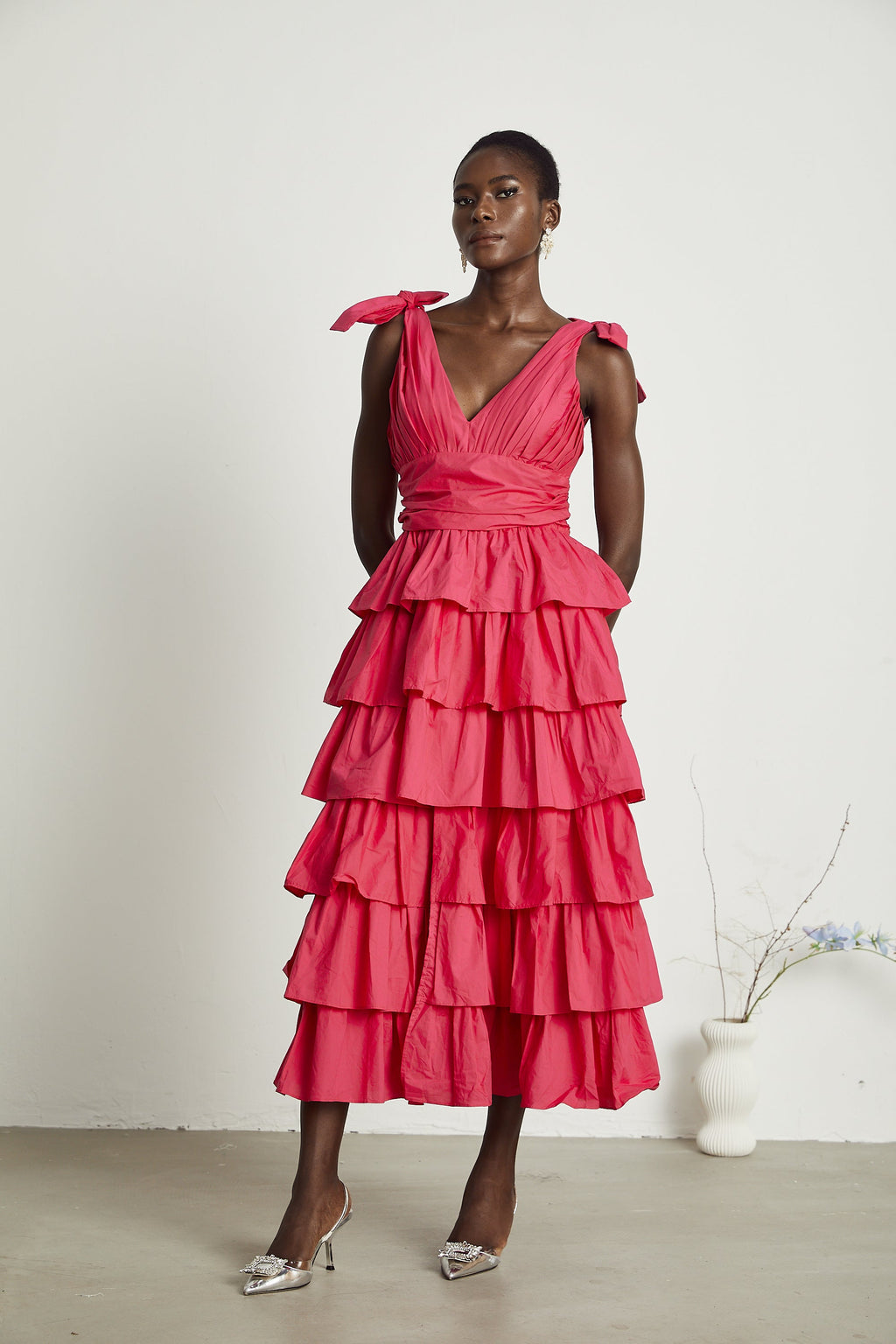 Émilienne midi elbise