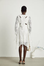 Sophie dekolteli midi elbise