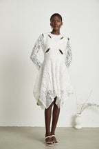 Sophie dekolteli midi elbise