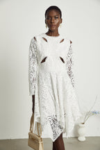 Sophie dekolteli midi elbise