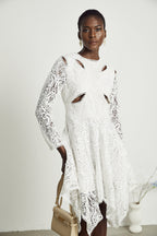 Sophie dekolteli midi elbise