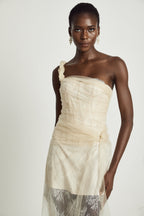 Juno file midi elbise