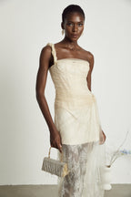 Juno file midi elbise