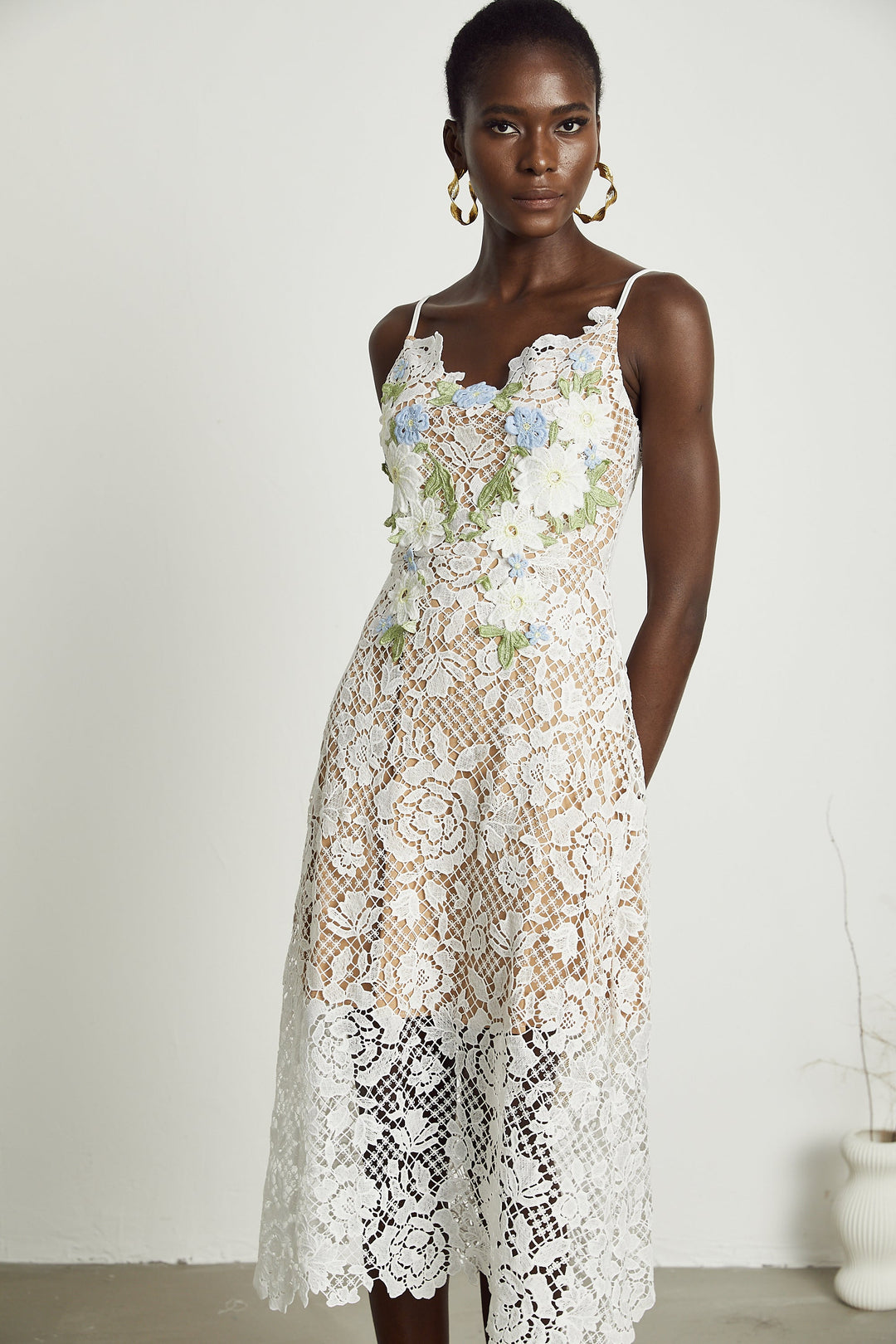 Hermine midi elbise