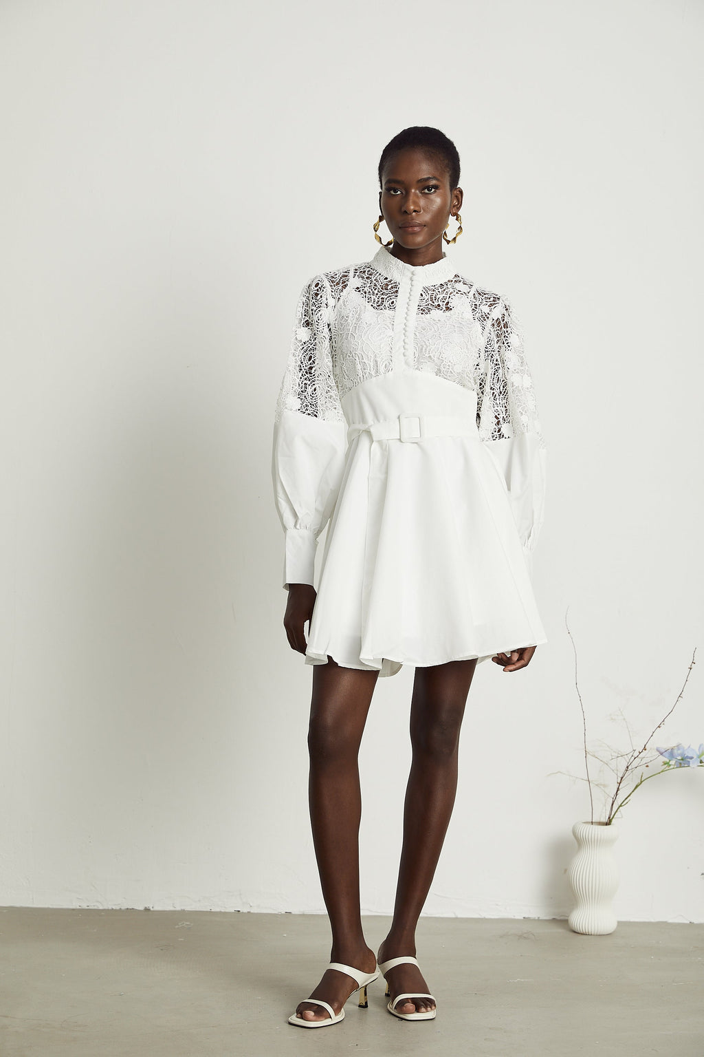 Ela kuşak mini elbise