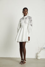 Ela kuşak mini elbise