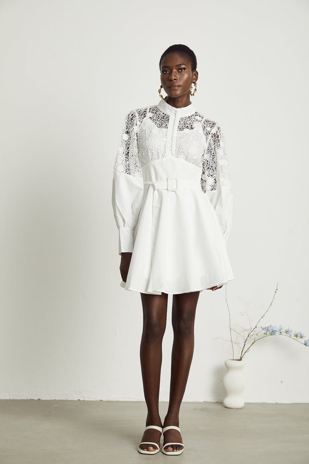 Ela kuşak mini elbise