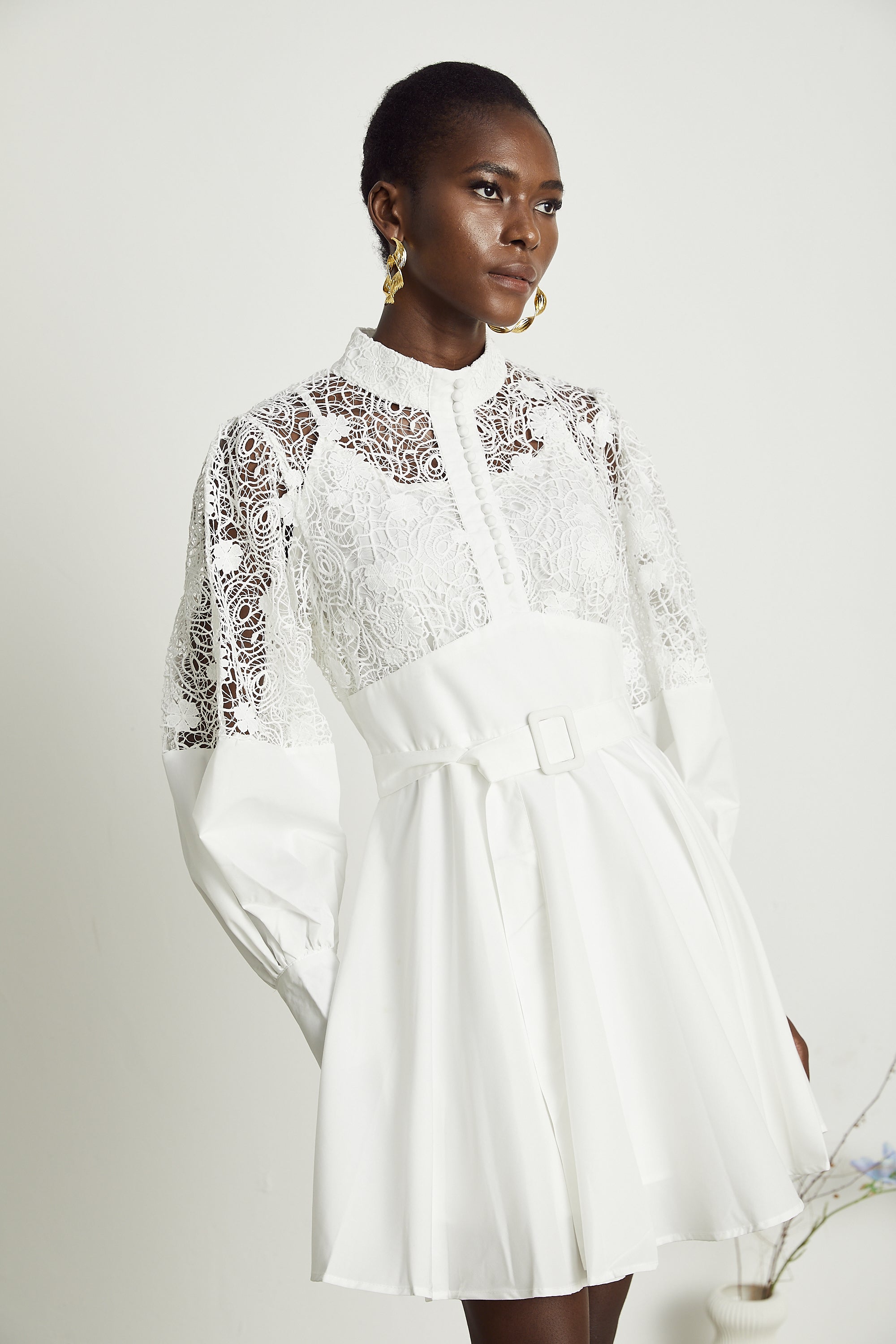 Ela kuşak mini elbise