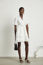 Raphaëlle dantelli mini elbise